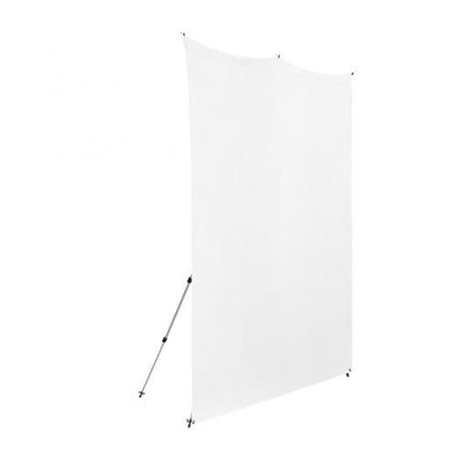 Westcott X-Drop Pro Wrinkle-Resistant Backdrop Kit High Key White (8x8) Feet