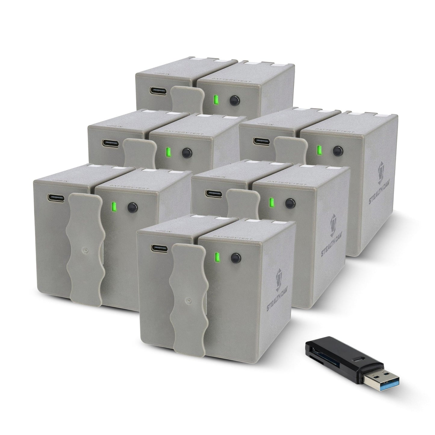 Stealth Cam 360 Cam Max Cartridge Lithium Battery 6-Pack with Card Reader Bundle