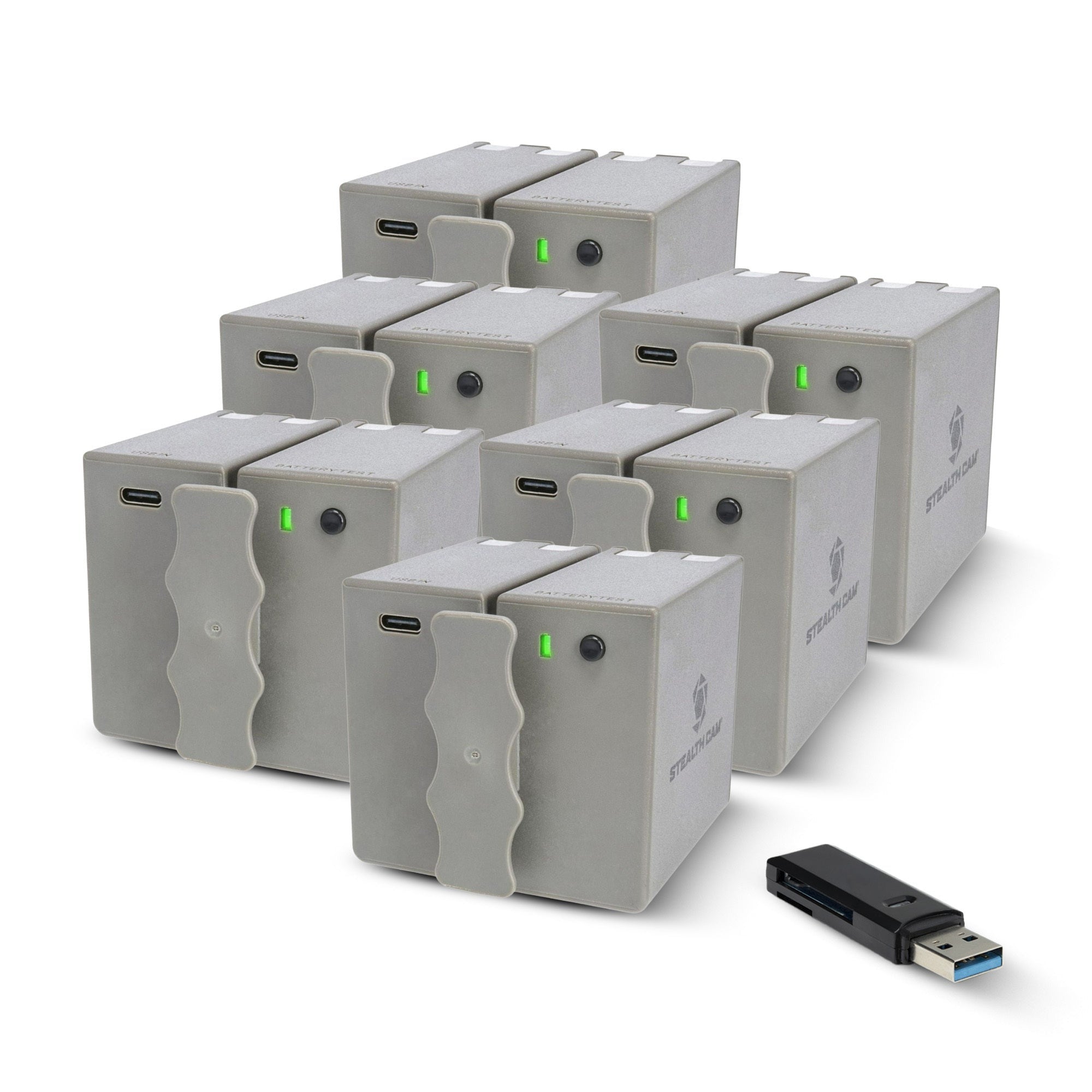Stealth Cam 360 Cam Max Cartridge Lithium Battery 6-Pack with Card Reader Bundle