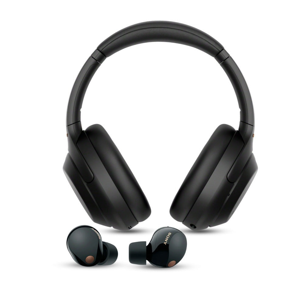 Sony WH 1000XM4 Wireless Noise Canceling Over Ear Black Headphones Bundle