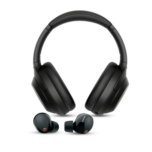 Sony WH 1000XM4 Wireless Noise Canceling Over Ear Black Headphones Bundle