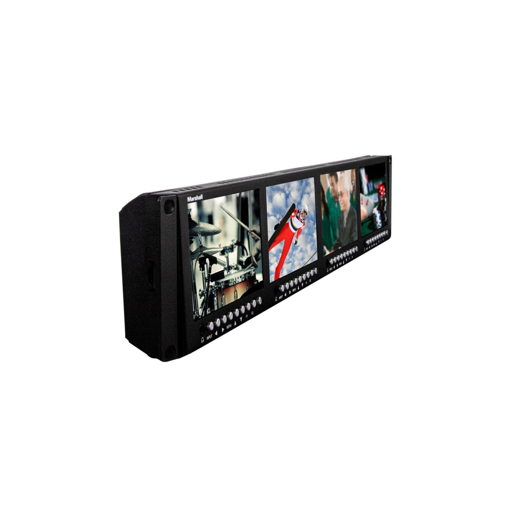 Marshall Electronics Quad 4.5-Inch Rackmountable Monitor with 3G-SDI, HDMI