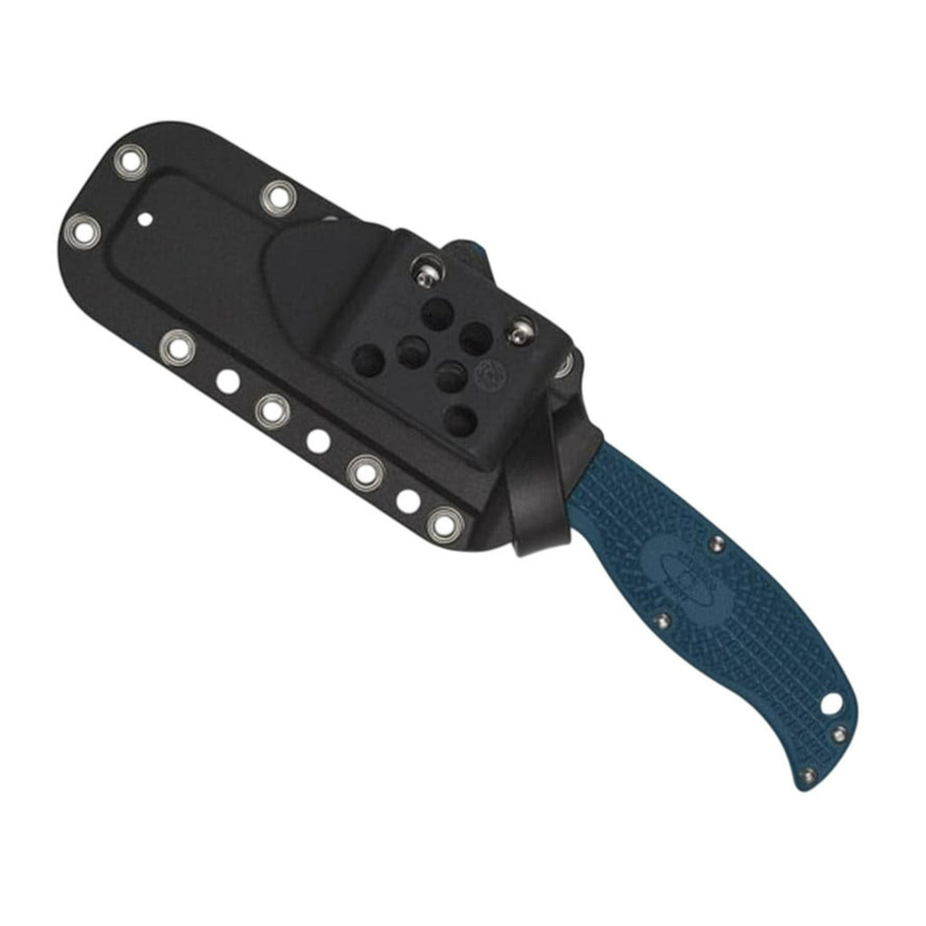 Spyderco Enuff 2 Blue K390 Leaf Reveal 12 Knife with 3.95-Inch K390 Steel Fixed Blade and FRN Handle