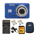 Kodak PIXPRO Friendly Zoom FZ55 Blue Digital Camera with Camera Case Bundle