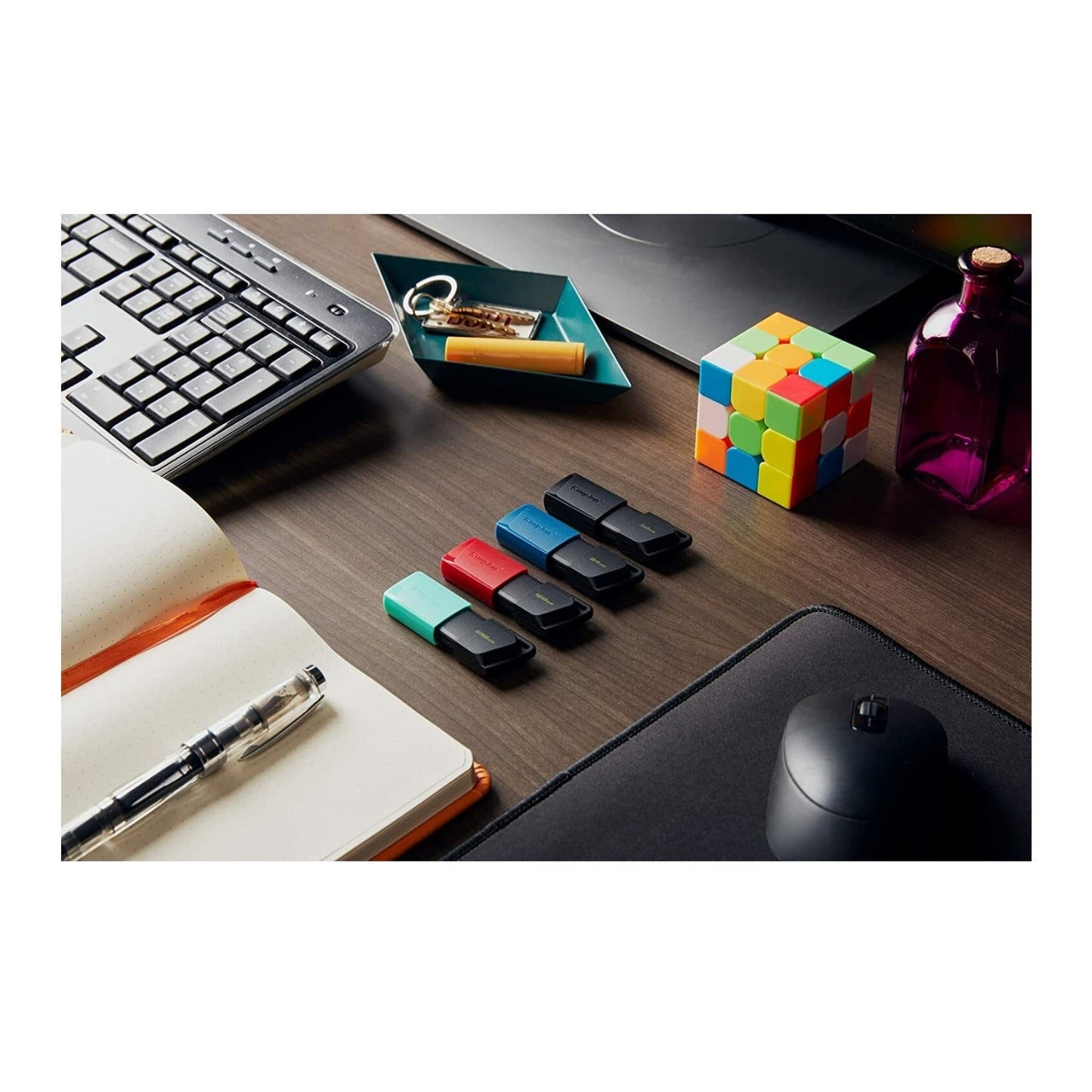 Kingston DataTraveler Exodia M 64GB USB 3.2 Flash Drive (50-pack) with USB-C adapter