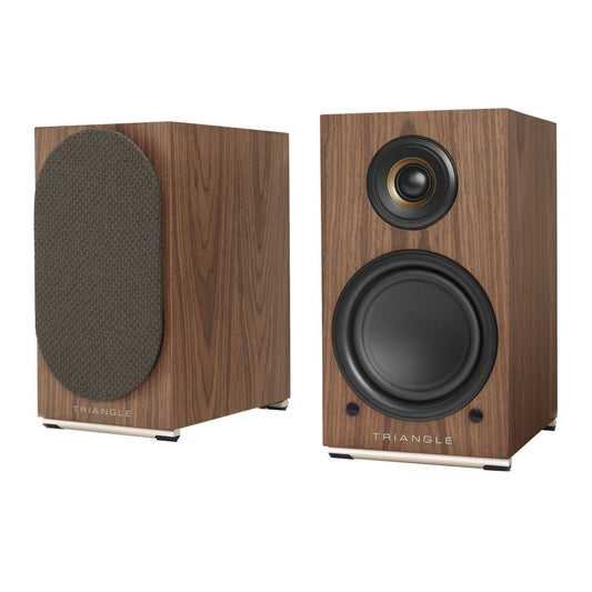 Triangle Audio AIO TWIN Wireless Bluetooth Wi-Fi Speaker (Pair, Brown Maple)