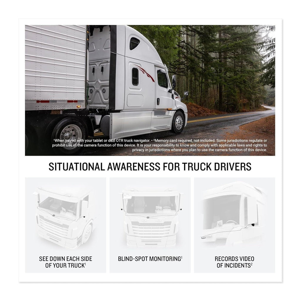 Garmin dēzl DualView Rugged Side Camera System for Trucks with Blind Spot Monitoring