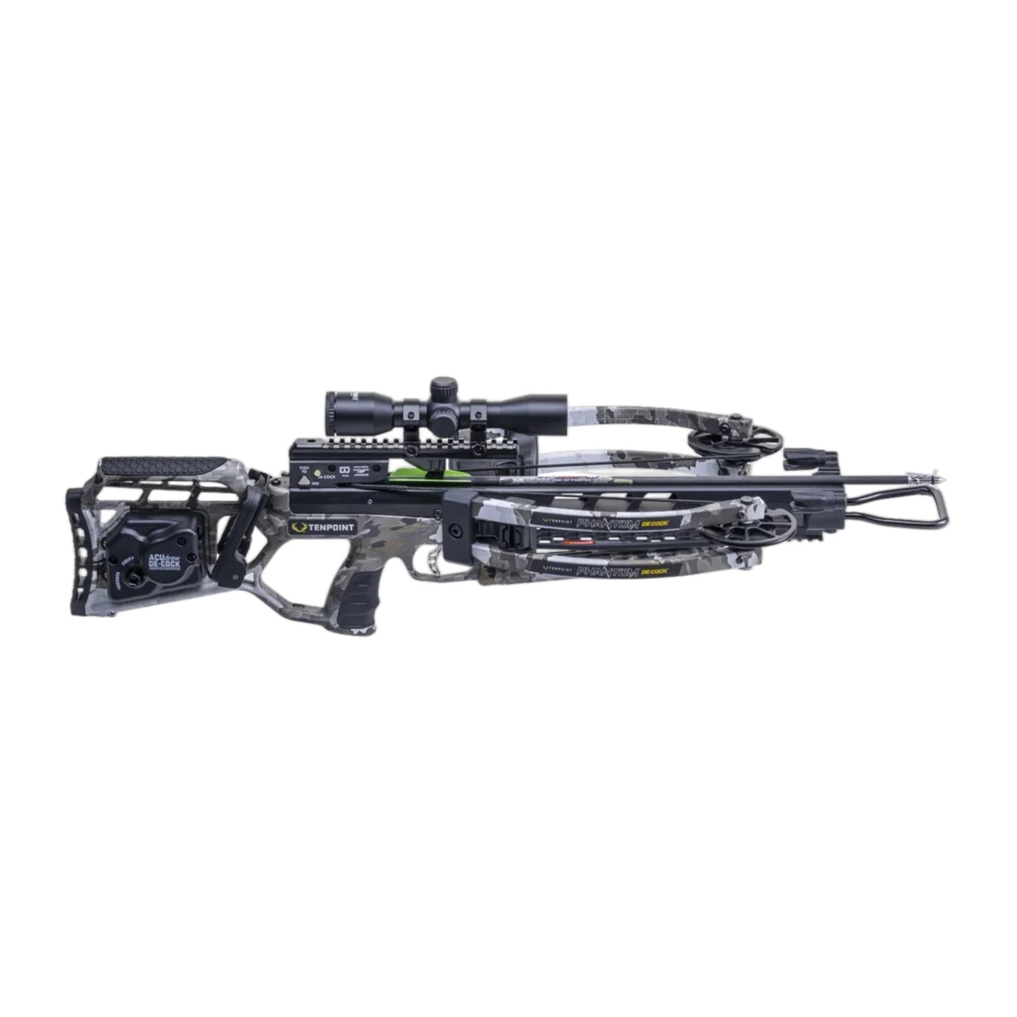 TenPoint Phantom Decock Moss Green 400 FPS Reverse-Draw Crossbow Bundle with Accessories