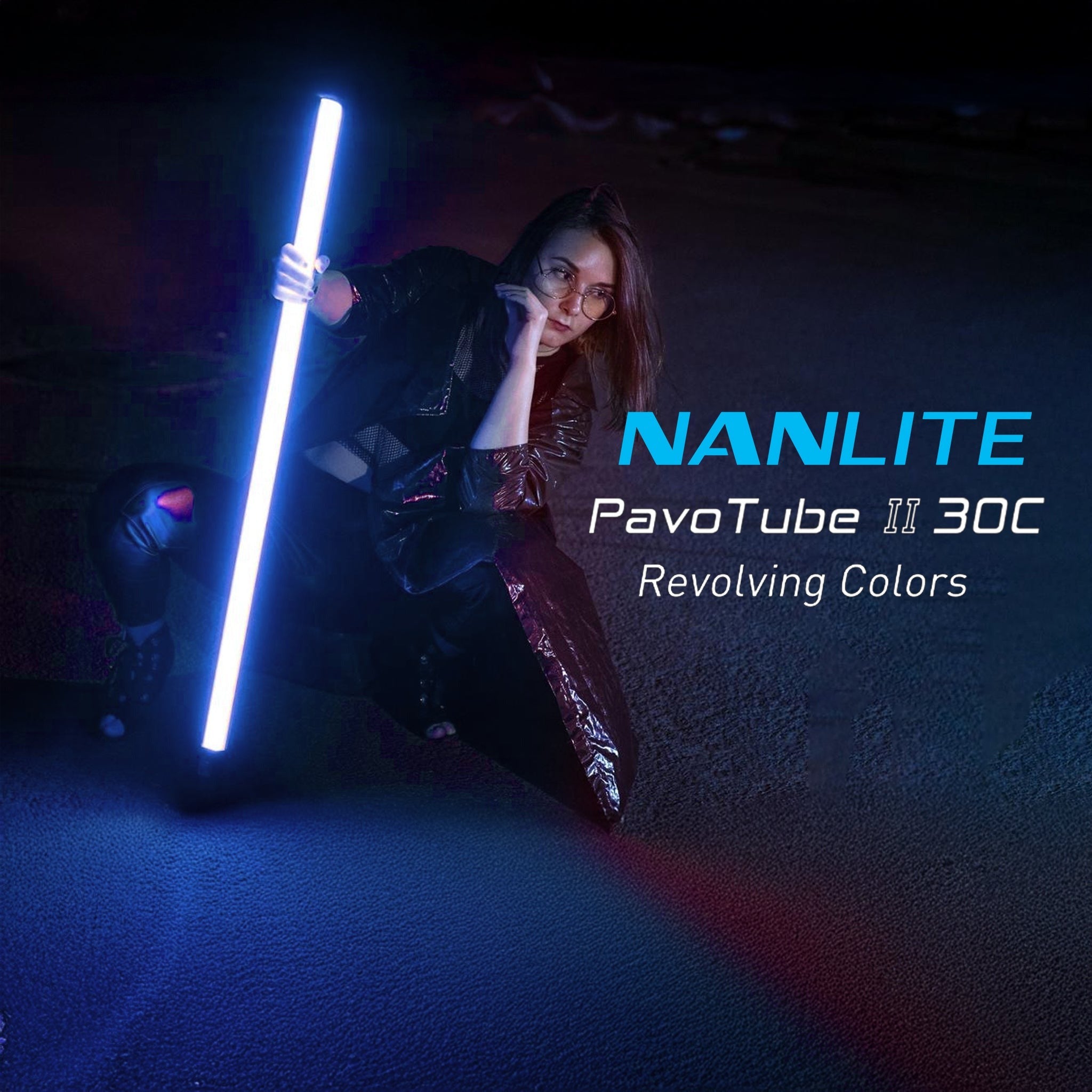 Nanlite PavoTube II 30C 4 Ft. RGB LED Tube Light Kit and 2 Floor Stands Bundle