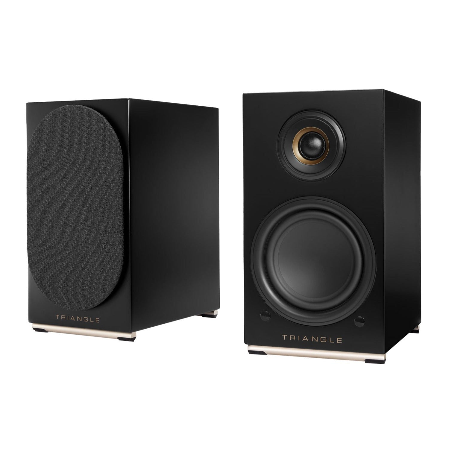 Triangle Audio AIO TWIN Wireless Bluetooth Wi-Fi Speaker (Pair, Graphite Black)