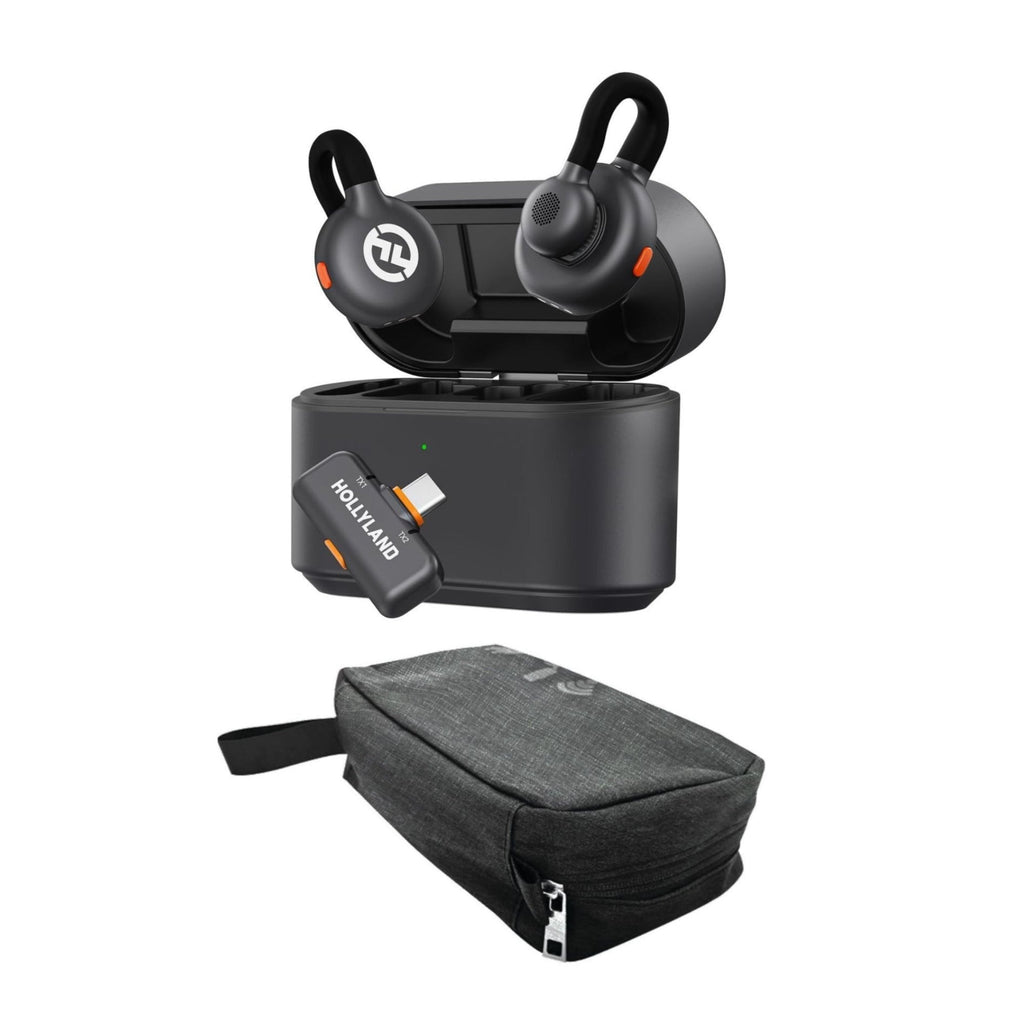 Hollyland Lark M2S Duo 2.4 GHz Space Gray Wireless Lavalier Mic System Bundle