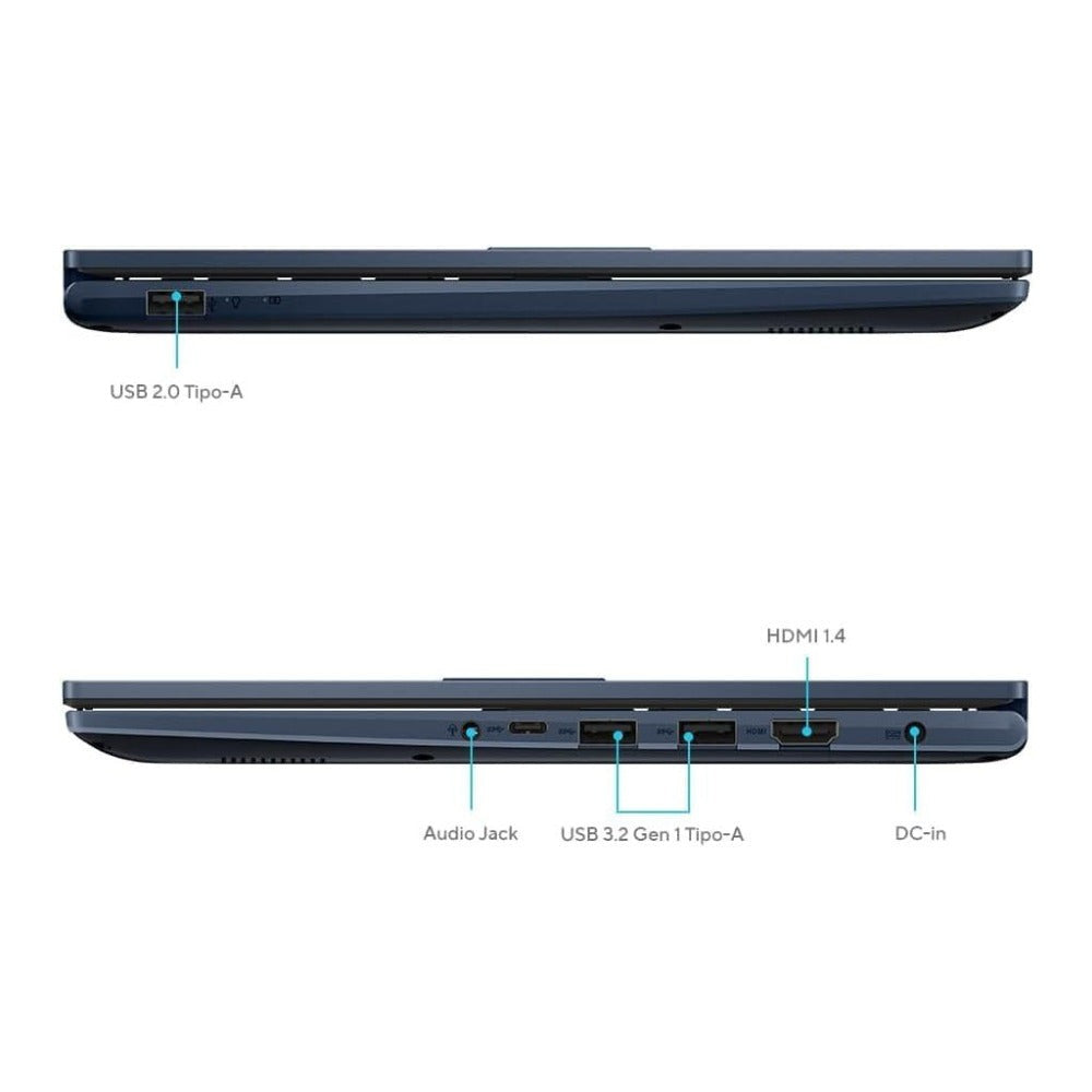 ASUS Vivobook 14inch FHD Laptop - Core i3-1315U, 8GB RAM, 128GB SSD (Quiet Blue)