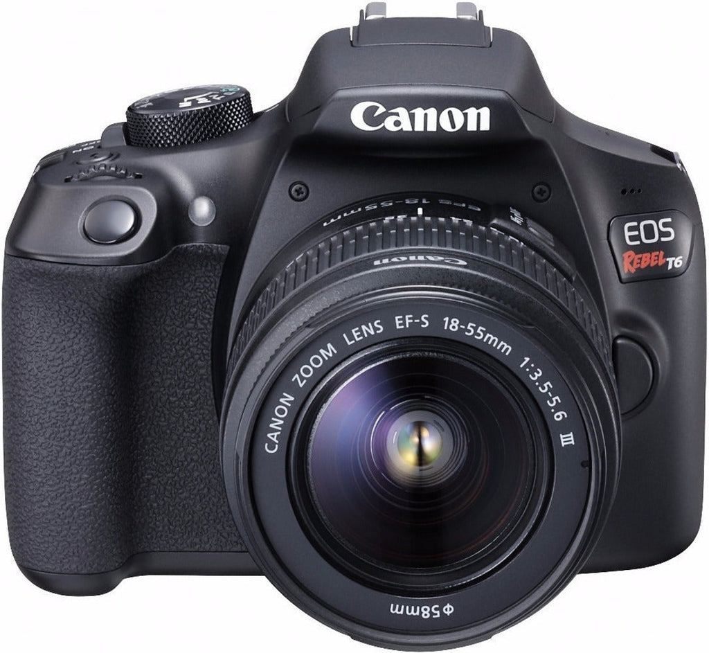 Canon EOS Rebel T6 DSLR Camera with 18-55mm and 75-300mm Lenses and Bag Bundle (Used)