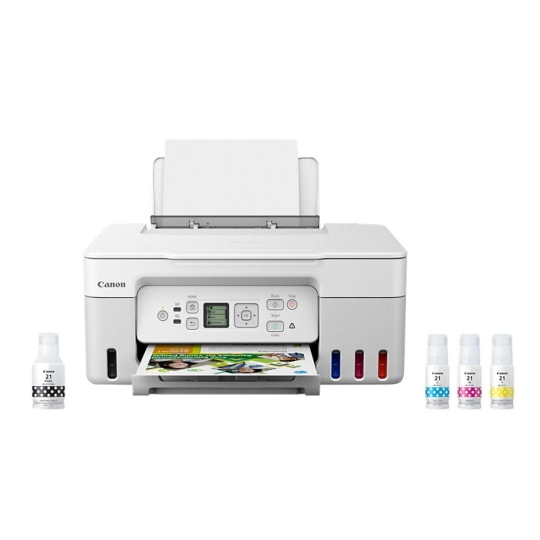 Canon PIXMA G3270 MegaTank All-in-One Wireless Inkjet Color Printer (White)