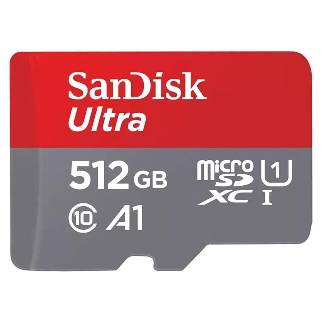 SanDisk Ultra MicroSDXC UHS-I A1 C10 U1 512GB Memory Card with SD Adapter and 150MBPS Transfer Speed