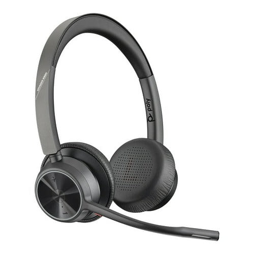 Plantronics Poly Voyager 24-Hour Talk Time and Memory Foam Ear Cushions 4320 UC Wireless Headset