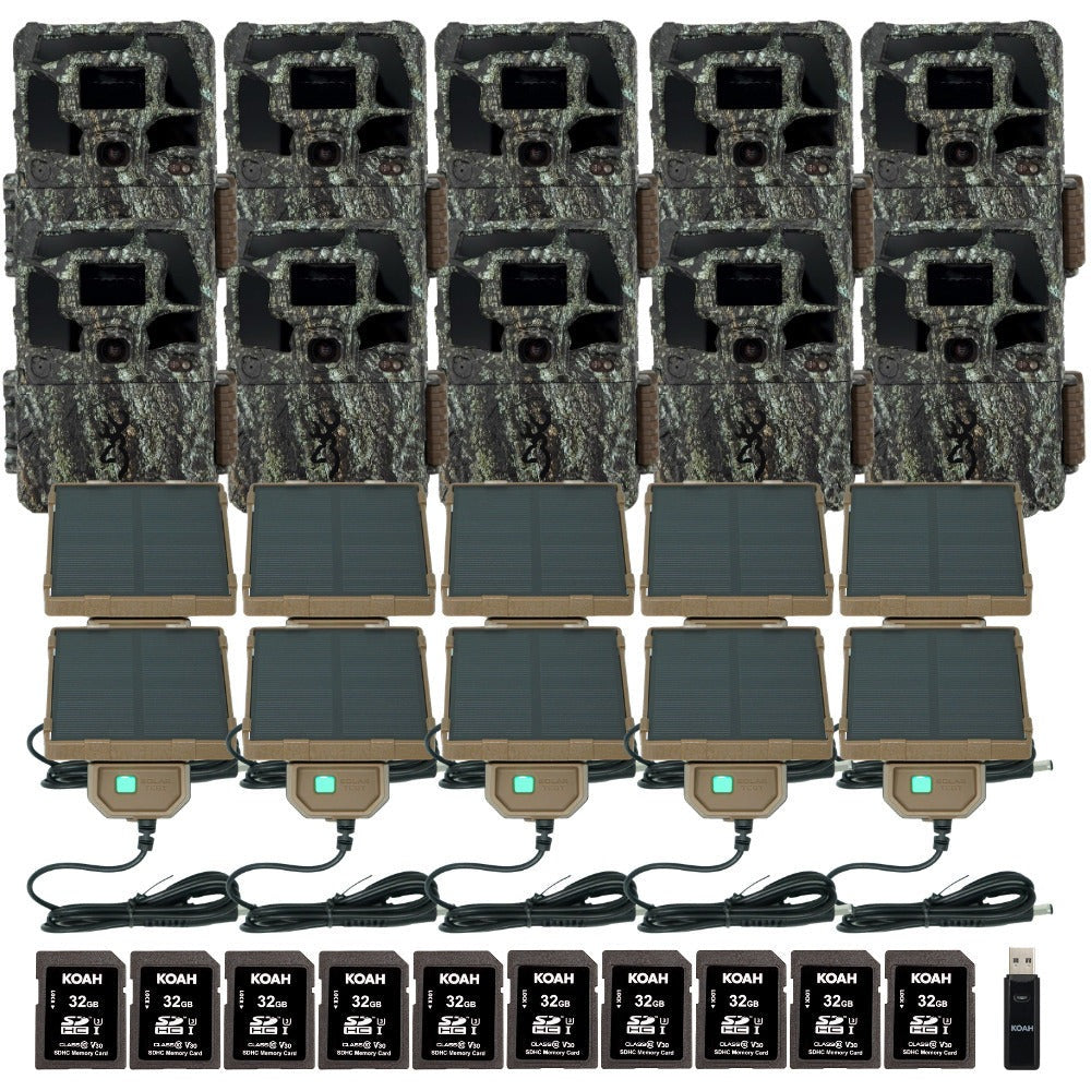 Browning Dark Ops Pro X 1080 Trail Camera (10-Pack) with Accessories Bundle
