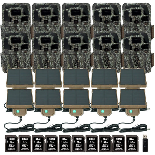 Browning Dark Ops Pro X 1080 Trail Camera (10-Pack) with Accessories Bundle