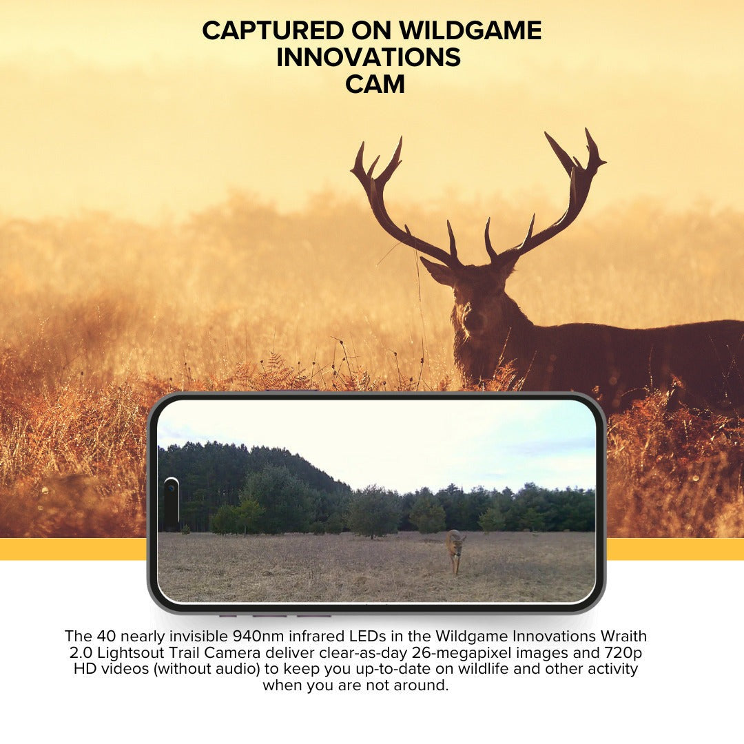 Wildgame Innovations Wraith 2.0 Lightsout Trail Camera with 40 Infrared LEDs (4-Pack) Bundle