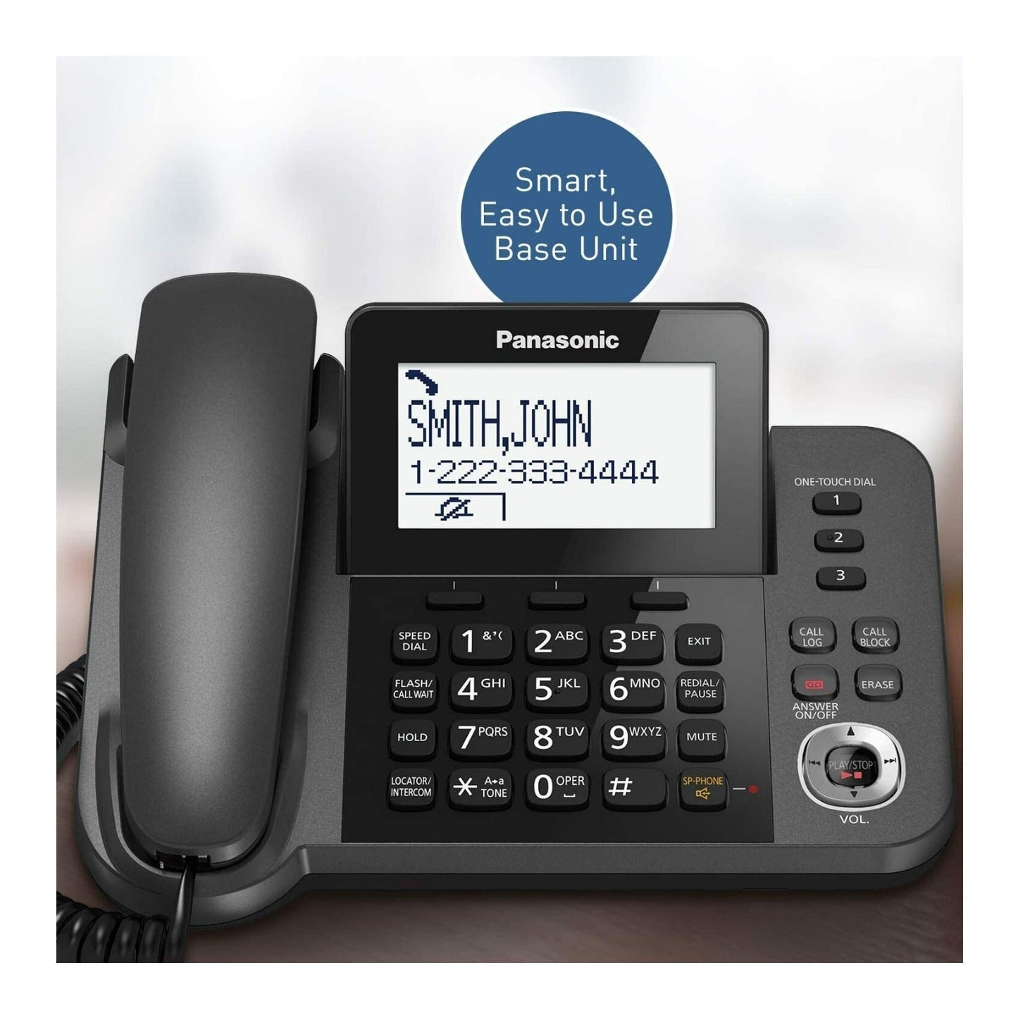 Panasonic KX-TGF352M Corded/Cordless 2 Handset Landline Telephone with Caller ID