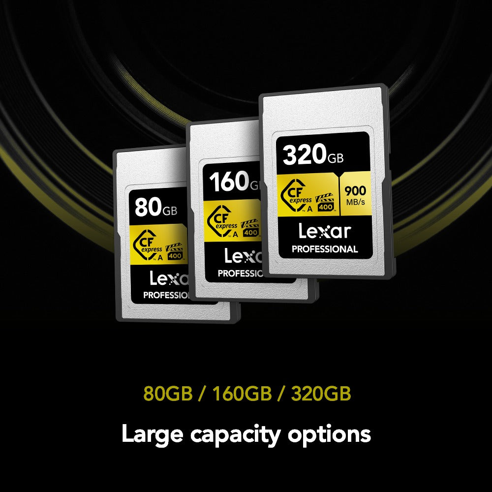 Lexar 320GB Professional CFexpress Type A Card GOLD Series