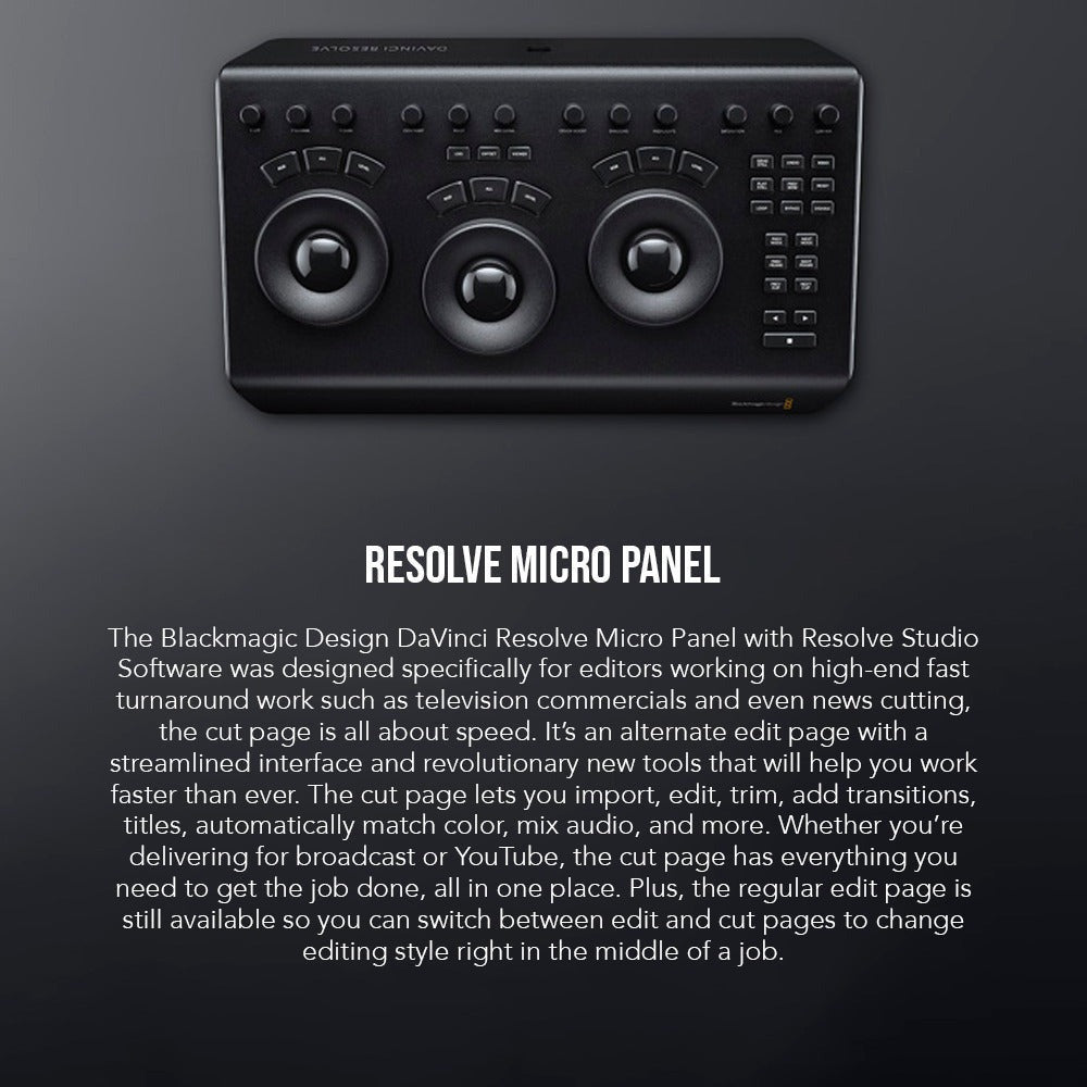 Blackmagic Design DaVinci Resolve Editor Keyboard with Blackmagic Design DaVinci Resolve Bundle