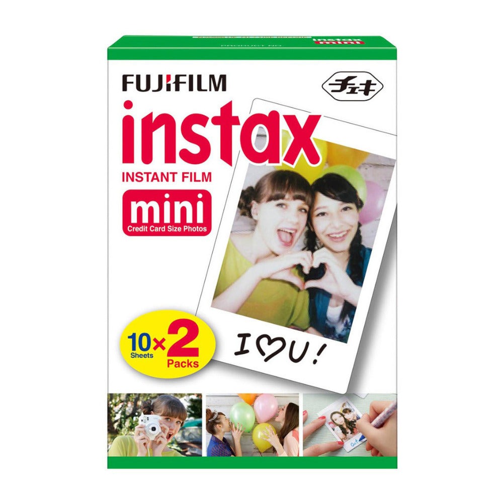 Fujifilm instax Mini 9 Instant Camera (Flamingo Pink) with Mini Twin Film Pack (20 Exposures) Bundle