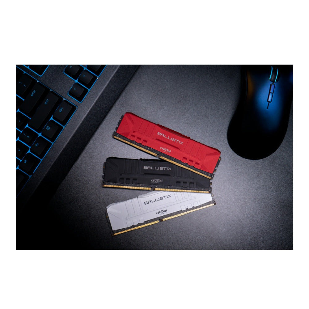 Crucial Ballistix CL16 UDIMM 32GB DDR4-3200 Gaming Memory Kit (2 x 16GB, White)