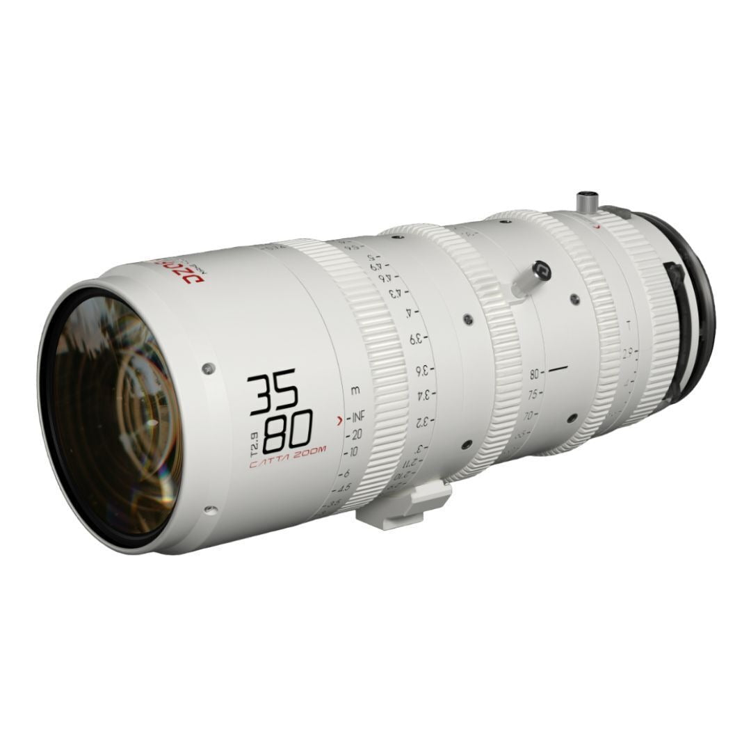 DZOFilm Catta FF 35 to 80mm T2.9 Cine Zoom Lens for Sony E Camera with Parfocal Design (White)