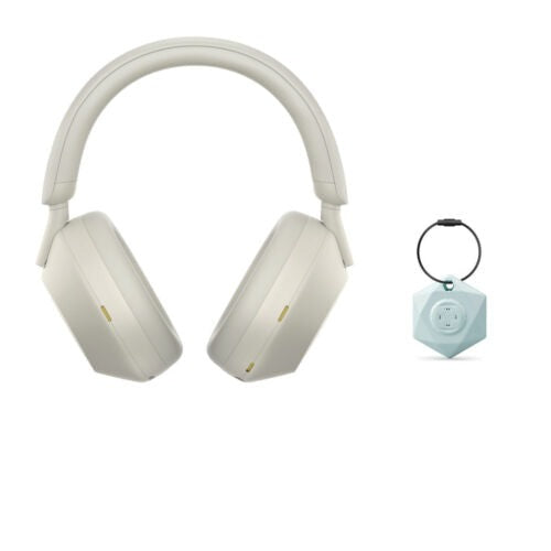 Sony WH-1000XM5 Wireless Noise Canceling Over-Ear Headphones (Silver) Bundle