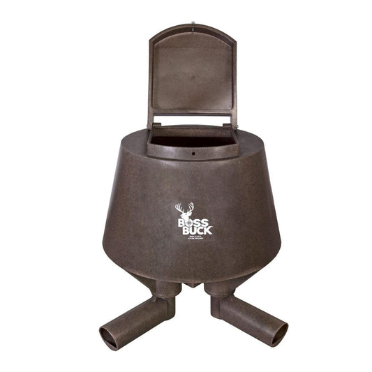 BOSS Buck 200lbs Deer Post Feeder with 4 Removable Tubes and Lid