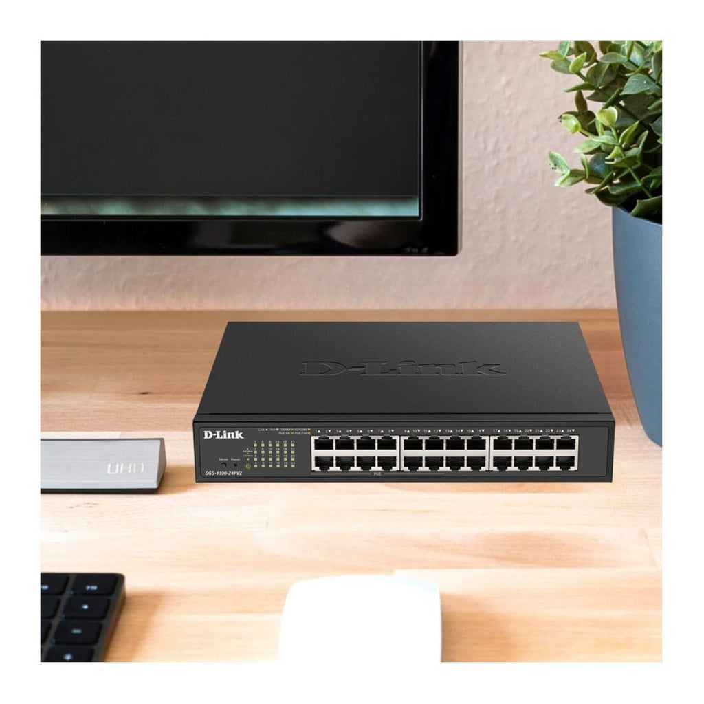 D-Link 24-Port Gigabit Smart Managed PoE+ Switch