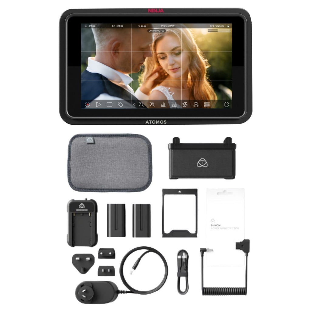 Atomos Ninja TX GO 5-Inch Touch Display with Accessory Kit (Version II) Bundle