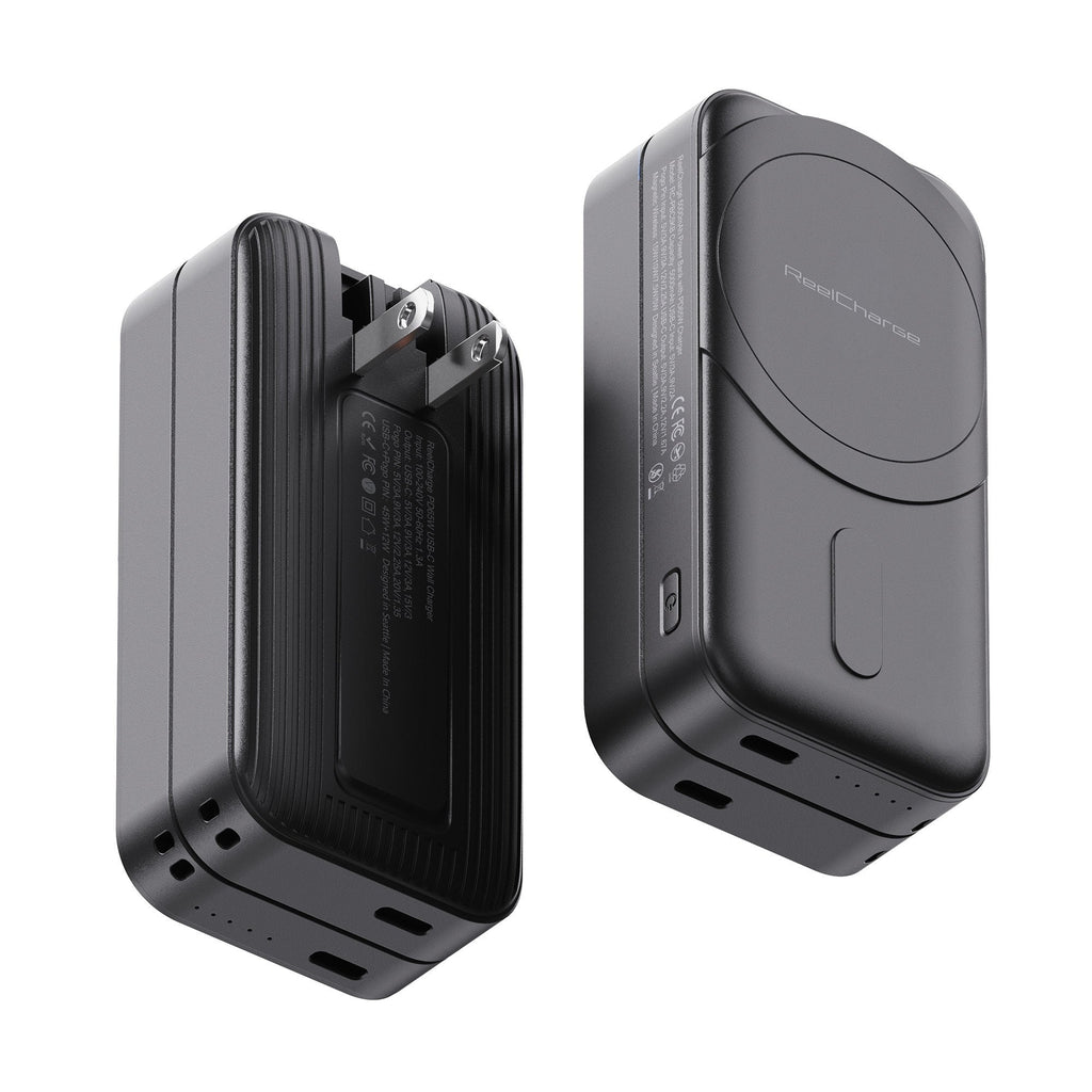 ReelCharge 5,000 mAh 65W Power Bank Fusion 5K (Black)