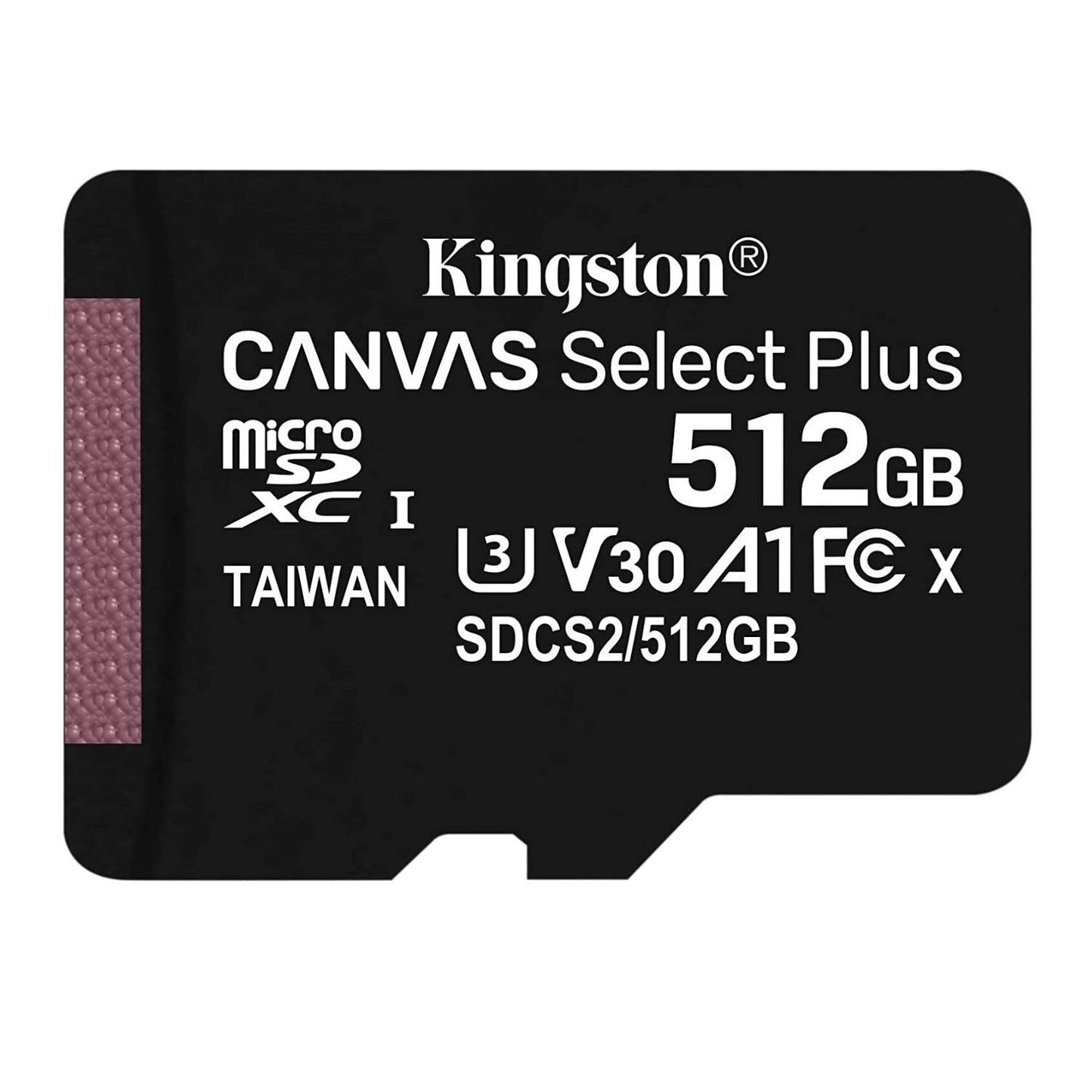Kingston 512GB 100MB/s Read and 85MB/s Write Durable Canvas Select Plus UHS-I microSDXC Memory Card