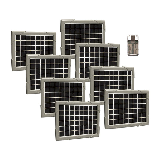 Cuddeback Solar Power Bank - High-Capacity Charger with Card Reader (8-Pack)