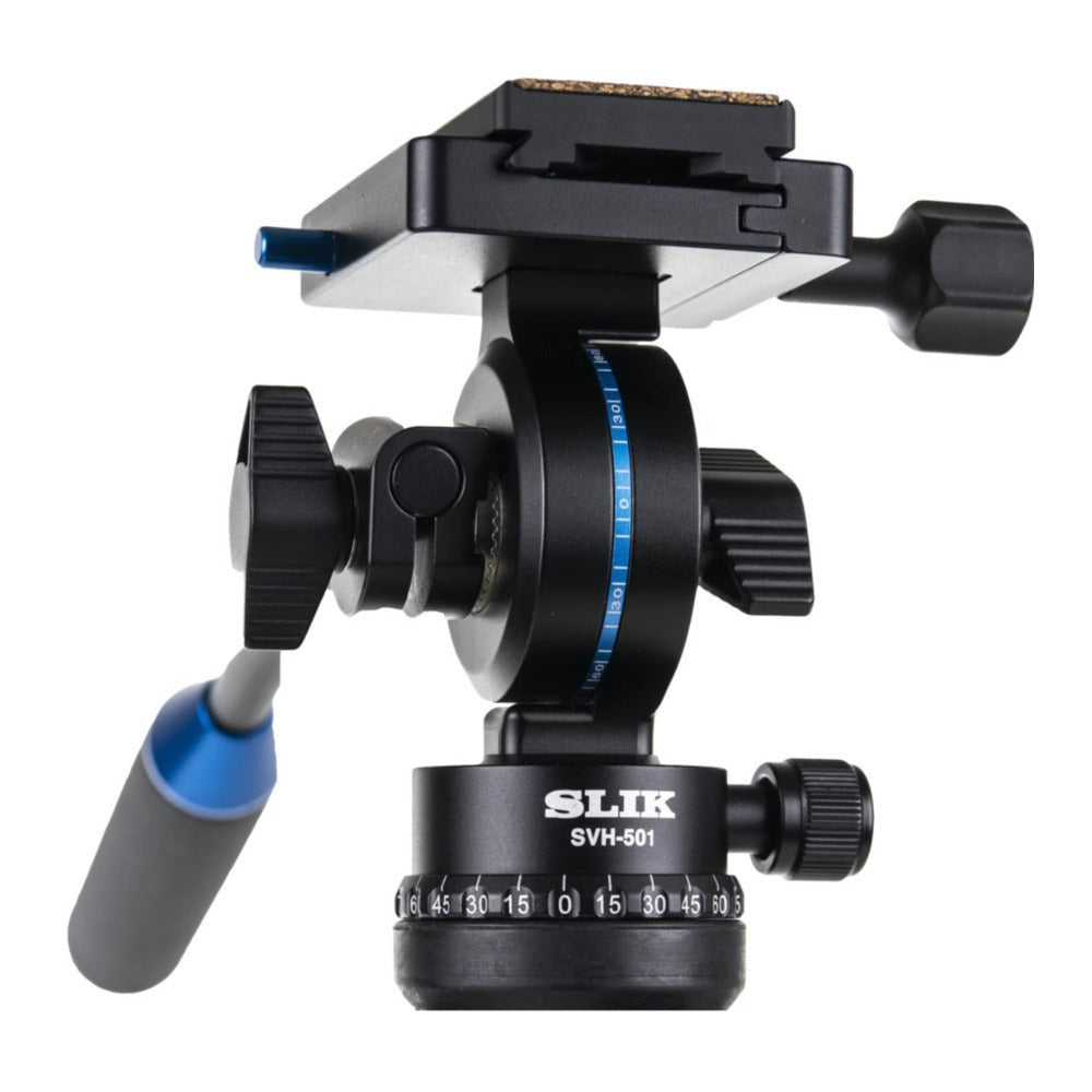 Slik PRO 634CF-SVH Carbon Fiber Tripod with SVH-501 Compact Fluid Video Head