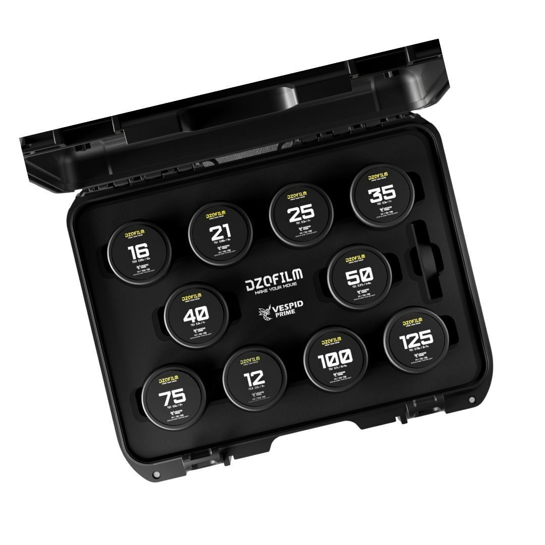 DZOFilm VESPID Prime Cine 10-Lens Kit with 270 Degrees Focus Rotation (ARRI PL and Canon EF Mounts)