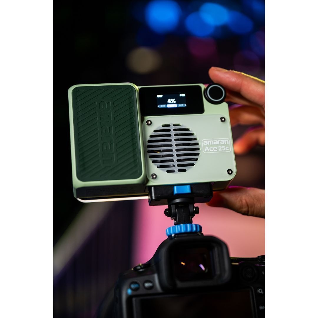 amaran Ace 25c RGBWW Full Color Compact LED Light with Ace Lock Quick-Release Mount (Green)