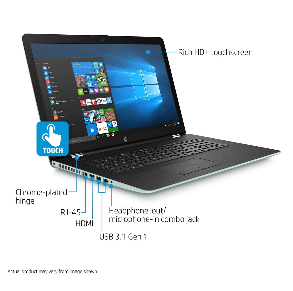 HP 17-bs012cy 17.3" HD+ Laptop, Intel Core i3-7100, 8GB RAM, 2TB HDD (Pale Mint) (Certified Refurbished)