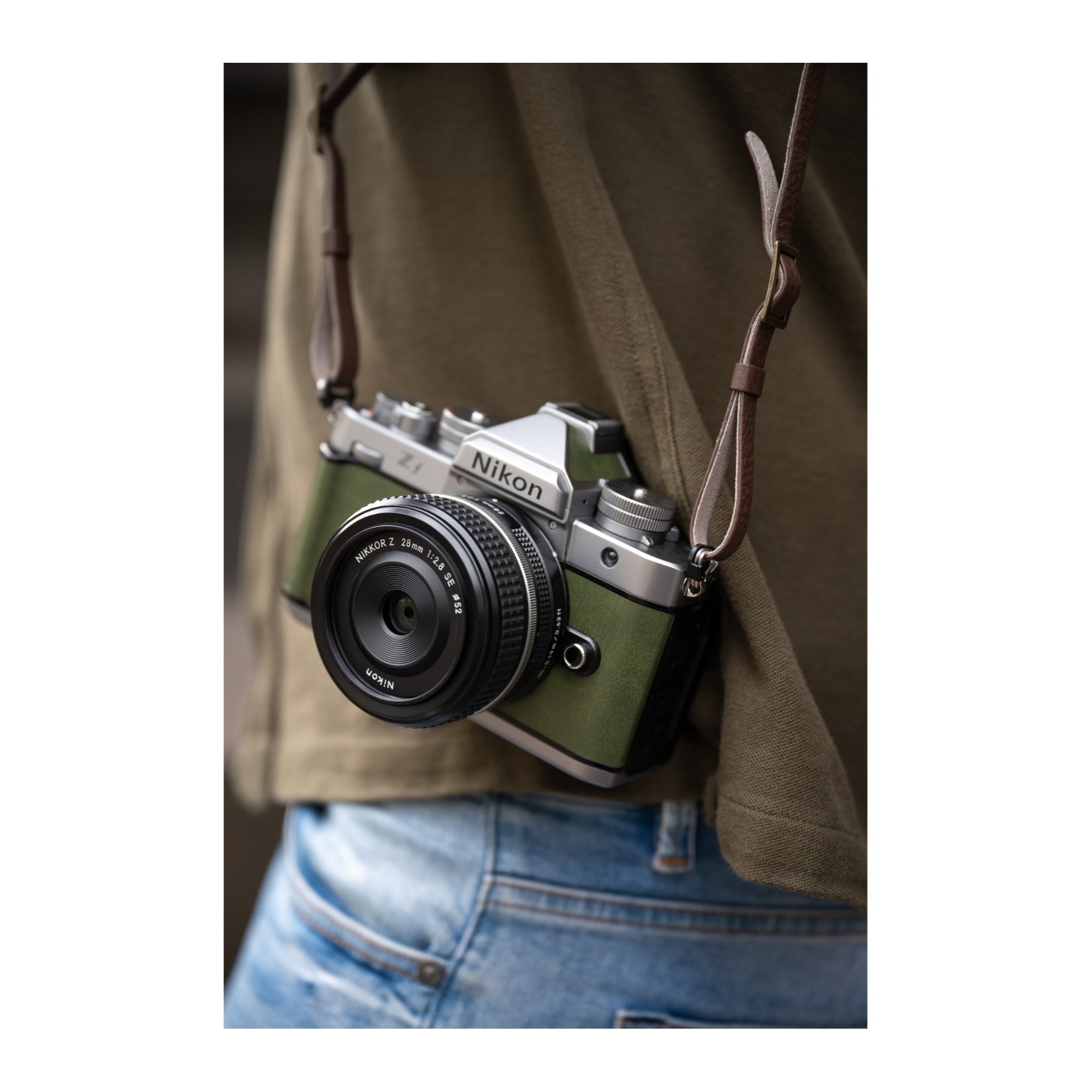Nikon Zf Mirrorless Camera with 24.5MP Full Frame Sensor (Silver and Moss Green)