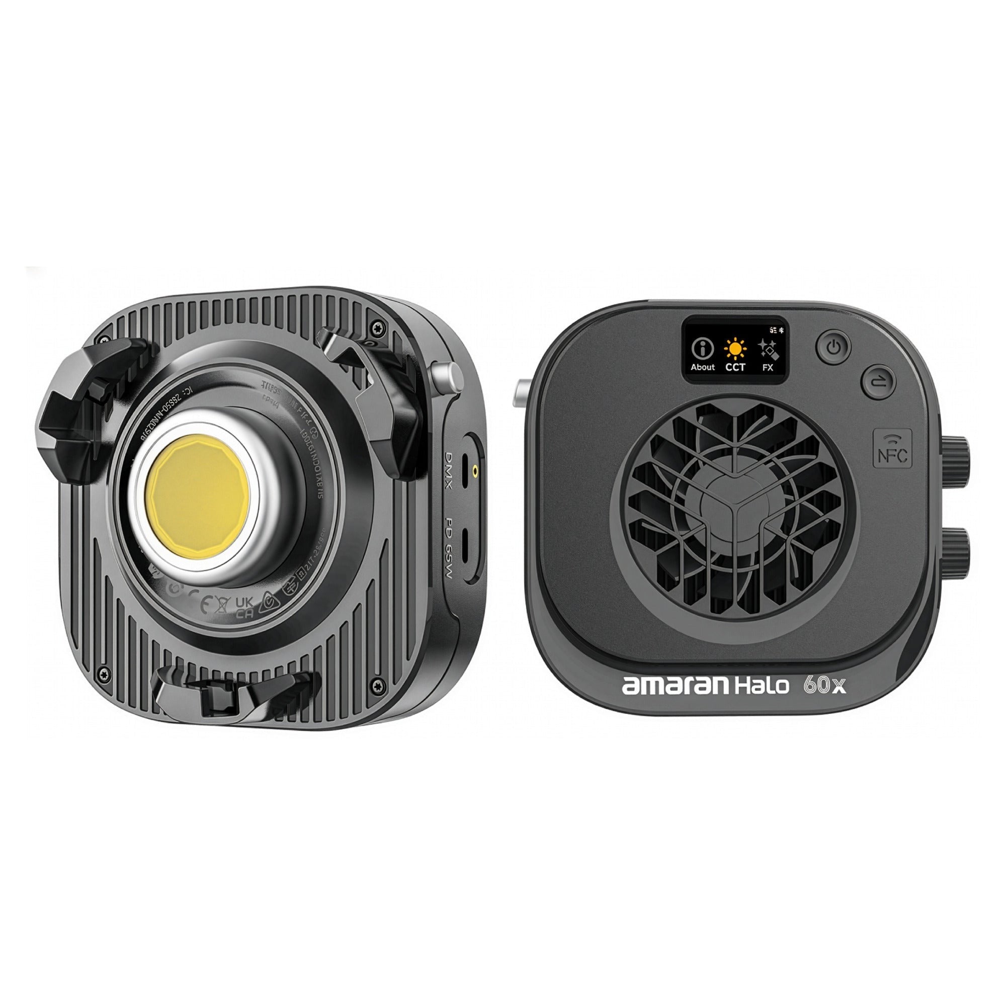 Amaran Halo 60x 63W Bi-color Bowens Mount COB Light with 85-degrees Beam Angle