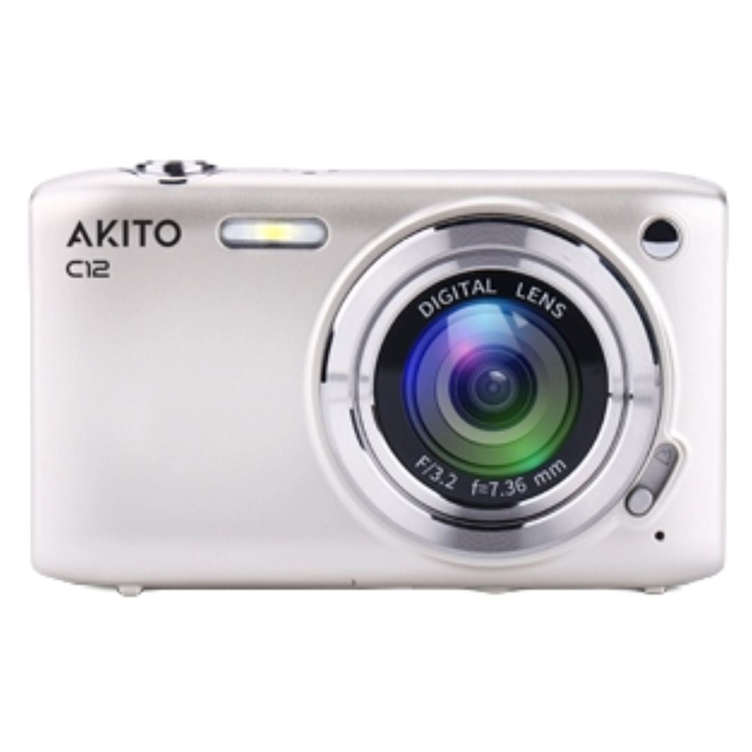 Akito C12 Kosher Digital Camera with 20 MP Resolution and 16x Digital Zoom (Silver)