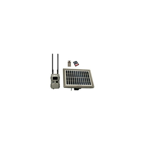 Cuddeback Tracks Black Flash Standalone Cell Camera with Solar Power Bank, 32 BG Memory Card Bundle