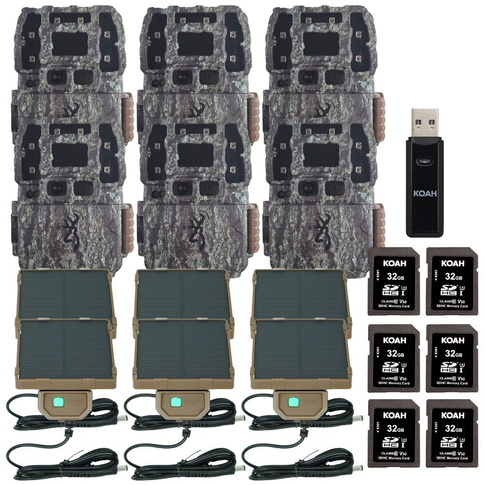 Browning Strike Force Pro 26MP Trail Camera (6 Pack) Bundle with Accessories