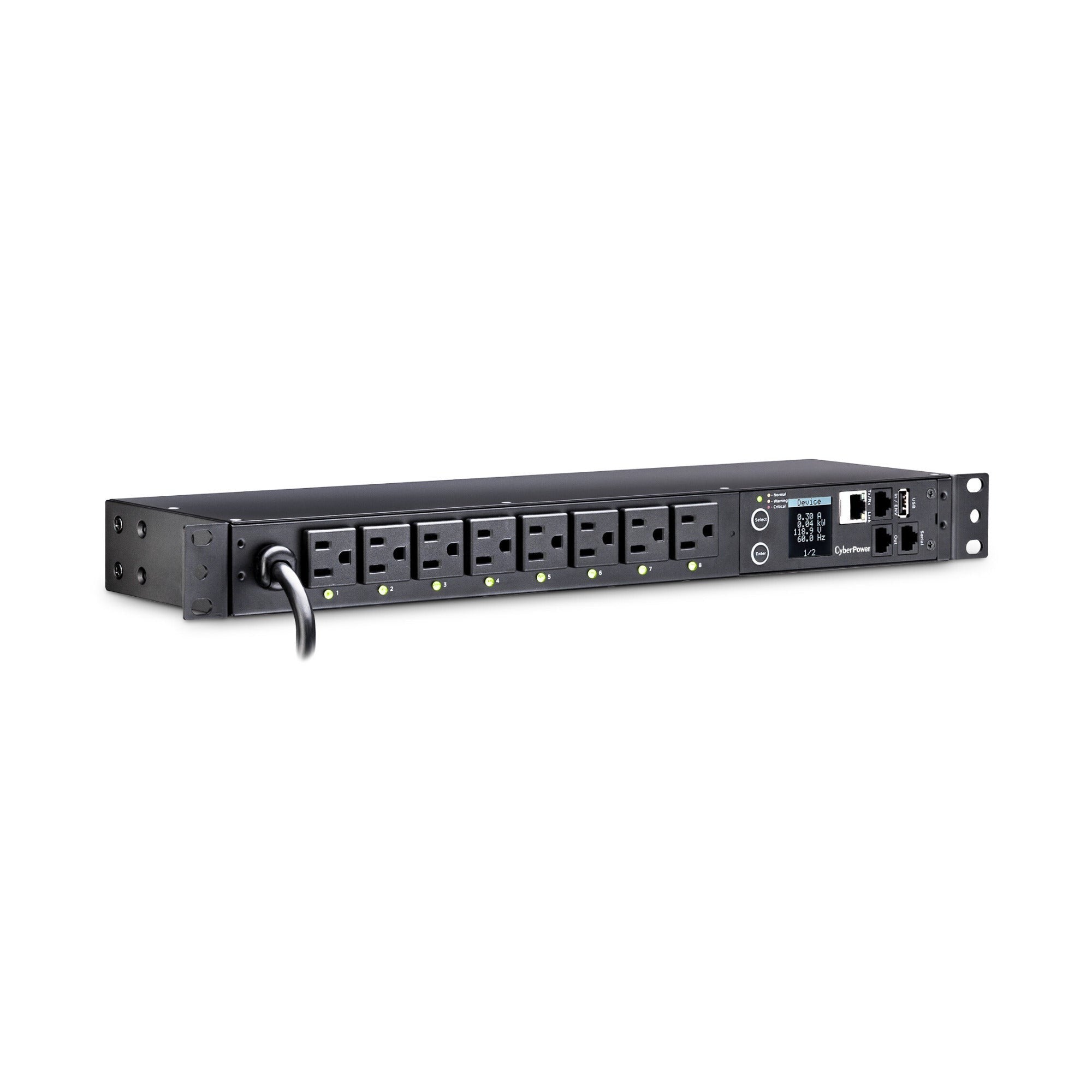 CyberPower PDU41001 Switched PDU (Derated to 12A), 8 Outlets, 1U Rackmount