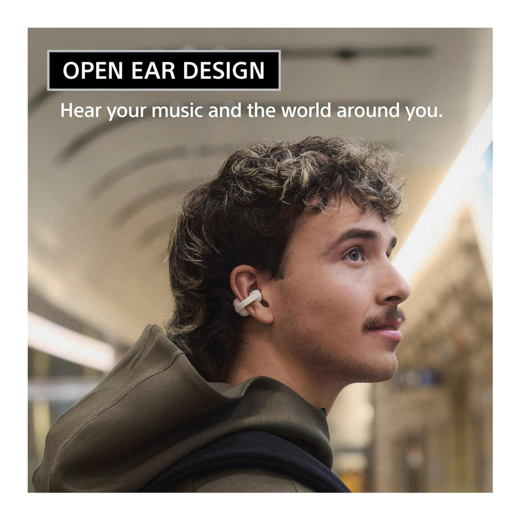 Sony LinkBuds Clip Open-Ear Truly Wireless Earbuds (Greige) (Open Box)