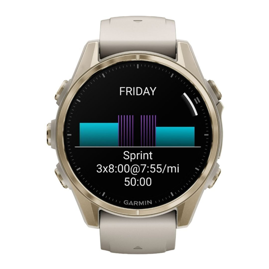 Garmin fēnix 8 AMOLED Sapphire GPS Smartwatch (43mm, Fog Gray/Sandstone) (Used)