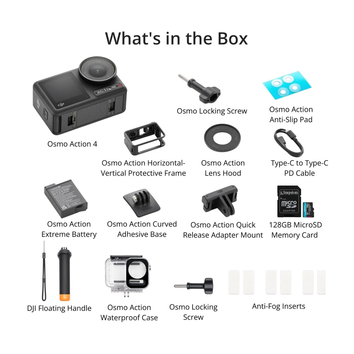 DJI Osmo Action 4 Camera Standard Combo with DJI Diving Accessory Kit Bundle