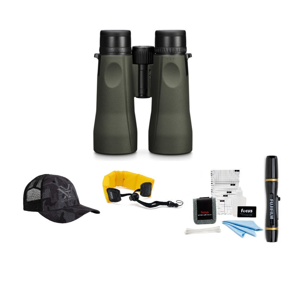 Vortex 10x50 Viper HD Roof Prism Binoculars with Cap, Float Strap, Cleaning Pen and Accessory Kit